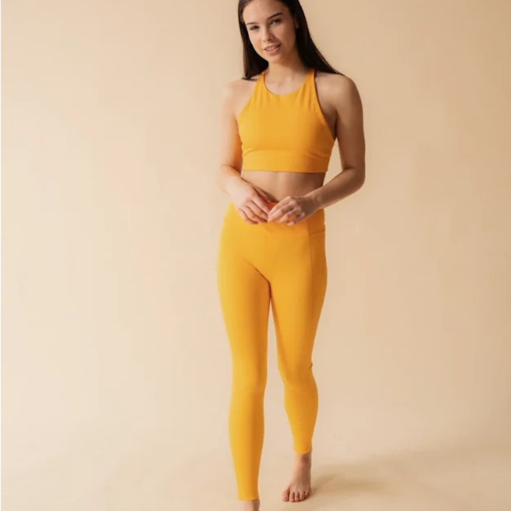 Girlfriend‎ Collective Compressive High-rise Legging 28.5" Golden Glow | Sz XXXL